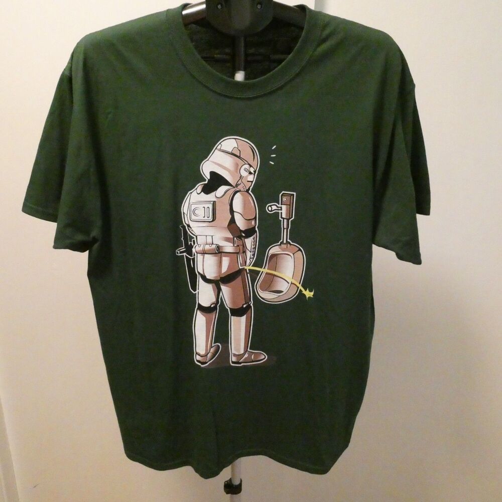 Star Wars Stormtrooper Funny Novelty Parody T-Shirt Adult Humor Green L